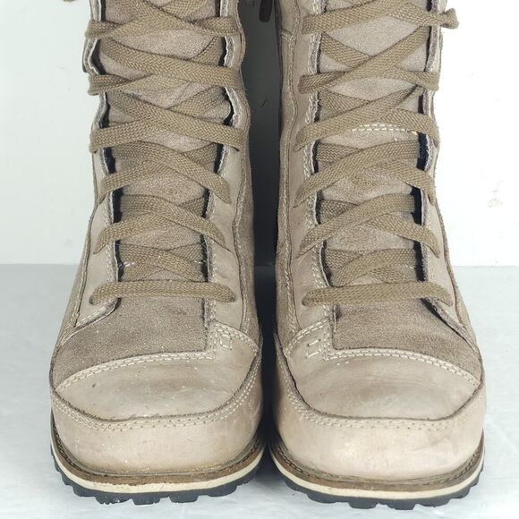 The North Face Women's Snowtropolis US6,5 Brown Suede Insulated Lace Up Boots - Picture 4 of 16